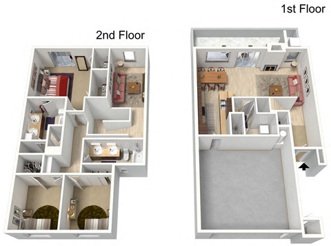 1874 Sq Ft Floor Plan Image at Villa Contento Apartments in Phoenix AZ